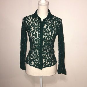 Atmosphere Green Button Down